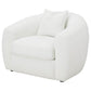 Isabella Tight Back Boucle Fabric Lounge Chair - White