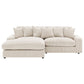 Blaine Corduroy Reversible Chaise Sofa Sectional (2 Colors)