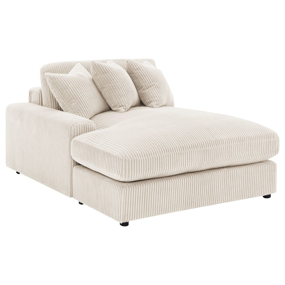 Blaine Corduroy Reversible Chaise Sofa Sectional (2 Colors)