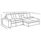 Blaine Corduroy Reversible Chaise Sofa Sectional (2 Colors)