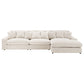 Blaine Corduroy Reversible Chaise Sofa Sectional (2 Colors)