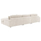 Blaine Corduroy Reversible Chaise Sofa Sectional (2 Colors)