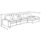 Blaine Corduroy Reversible Chaise Sofa Sectional (2 Colors)