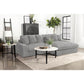 Blaine Modern Corduroy Fabric Reversible Chaise Sofa Sectional 105"