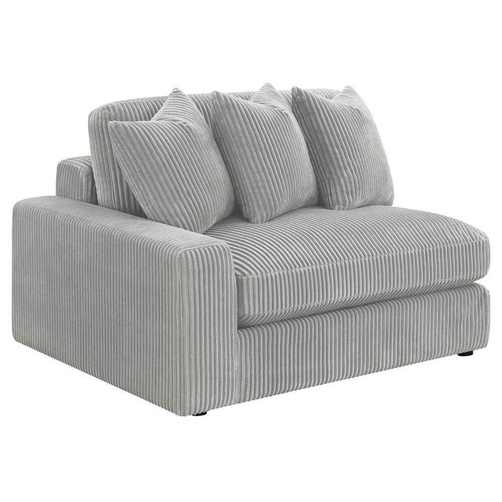 Blaine Modern Corduroy Fabric Reversible Chaise Sofa Sectional 105"