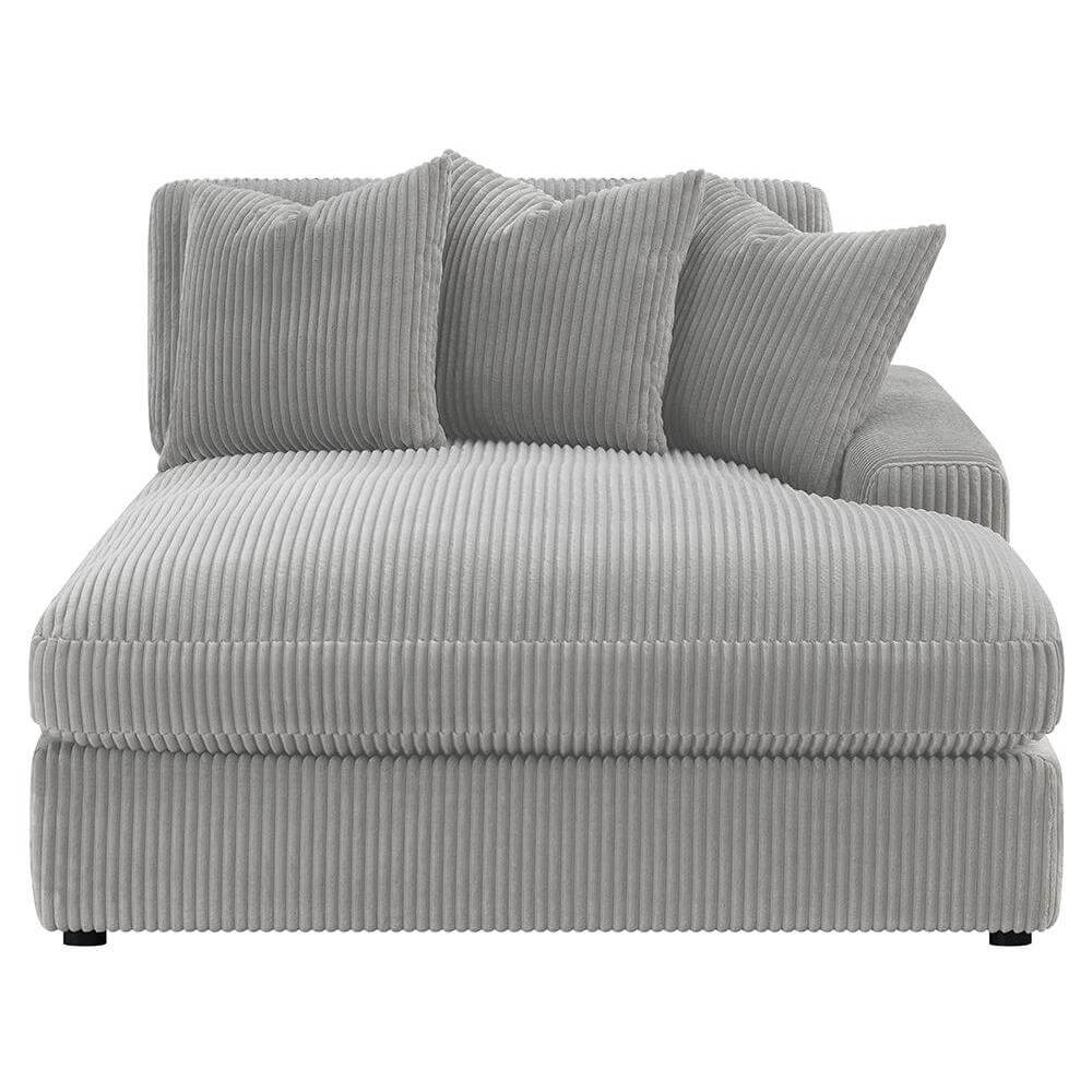 Blaine Modern Corduroy Fabric Reversible Chaise Sofa Sectional 105"