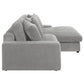 Blaine Modern Corduroy Fabric Reversible Chaise Sofa Sectional 105"