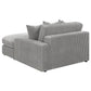 Blaine Modern Corduroy Fabric Reversible Chaise Sofa Sectional 105"