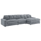 Blaine Corduroy Reversible Chaise Sofa Sectional (2 Colors)