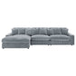 Blaine Corduroy Reversible Chaise Sofa Sectional (2 Colors)