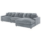 Blaine Corduroy Reversible Chaise Sofa Sectional (2 Colors)