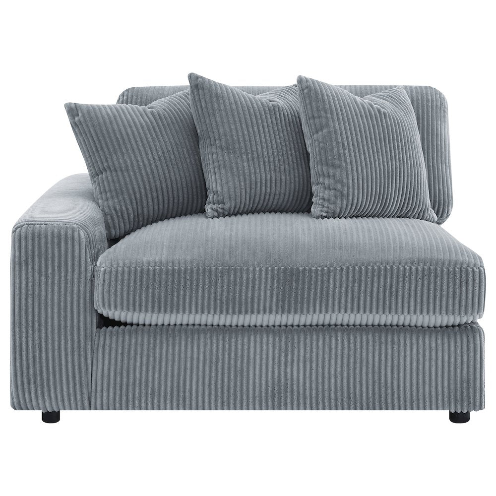 Blaine Corduroy Reversible Chaise Sofa Sectional (2 Colors)