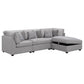 Cambria Modern Modular Fabric Sectional Sofa in Gray (Various Size Options)