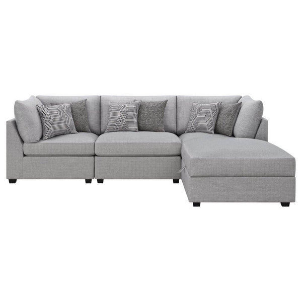 Cambria Modern Modular Fabric Sectional Sofa in Gray (Various Size Options)