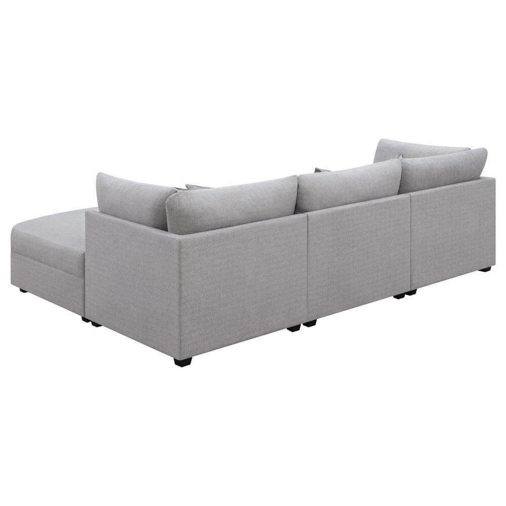 Cambria Modern Modular Fabric Sectional Sofa in Gray (Various Size Options)