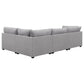 Cambria Modern Modular Fabric Sectional Sofa in Gray (Various Size Options)