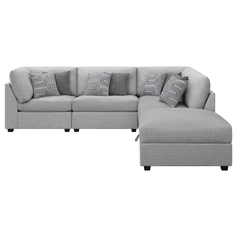 Cambria Modern Modular Fabric Sectional Sofa in Gray (Various Size Options)