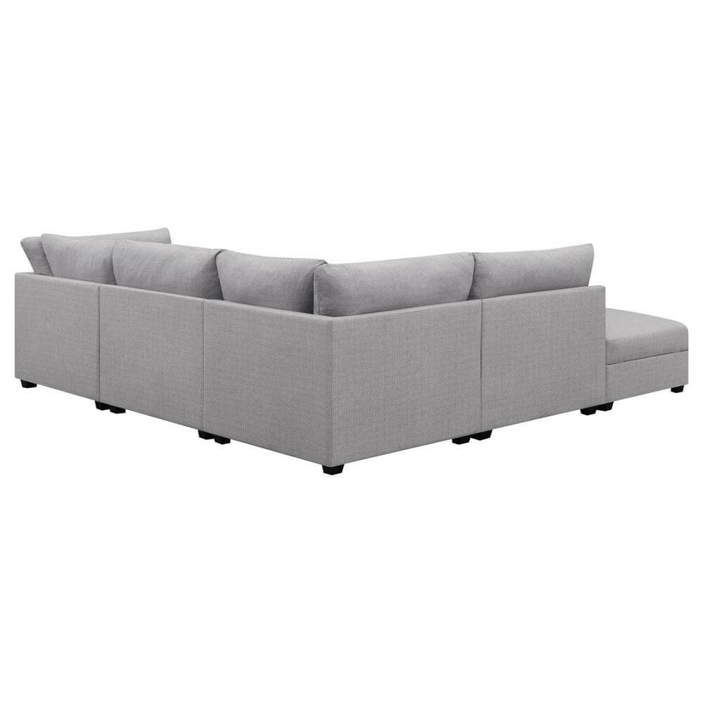 Cambria Modern Modular Fabric Sectional Sofa in Gray (Various Size Options)