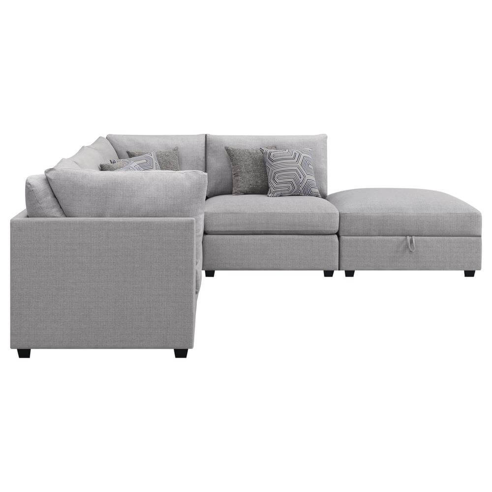 Cambria Modern Modular Fabric Sectional Sofa in Gray (Various Size Options)