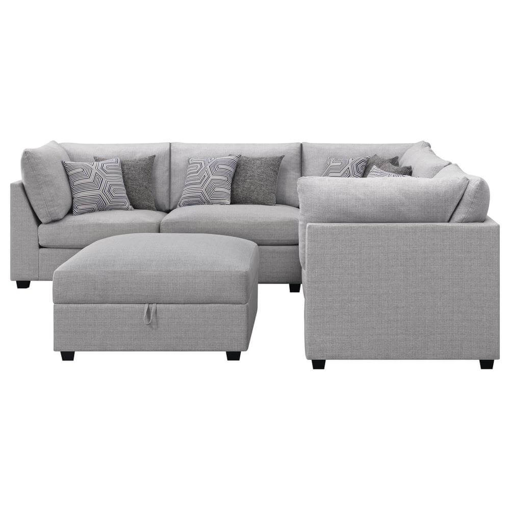 Cambria Modern Modular Fabric Sectional Sofa in Gray (Various Size Options)