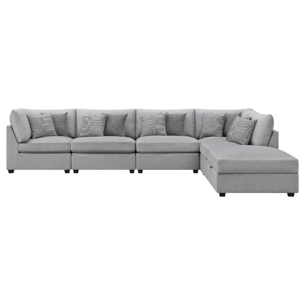 Cambria Modern Modular Fabric Sectional Sofa in Gray (Various Size Options)