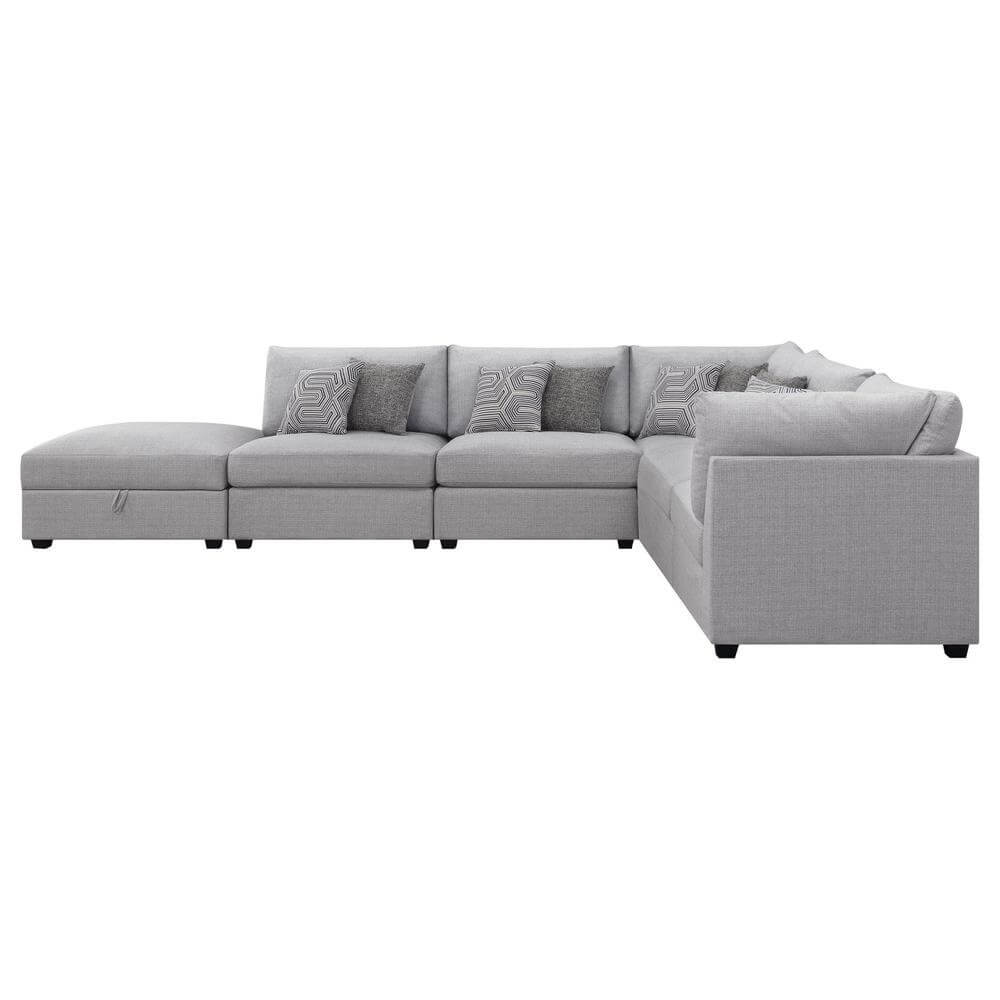 Cambria Modern Modular Fabric Sectional Sofa in Gray (Various Size Options)