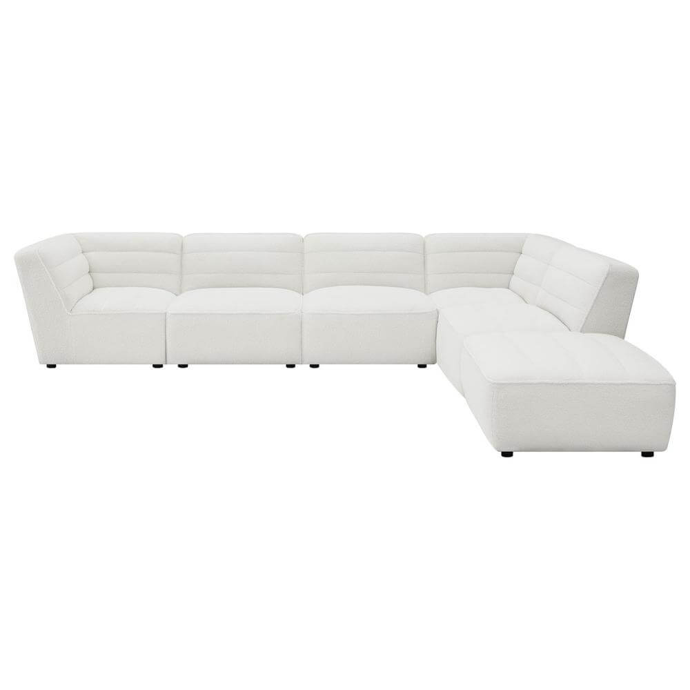 Sunny 6 Piece Upholstered Modular Sectional (2 colors)