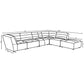 Sunny 6 Piece Upholstered Modular Sectional (2 colors)