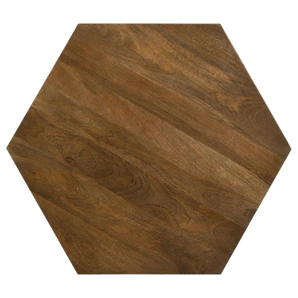 Zalika Hexagonal Mango Wood Coffee Table 35"