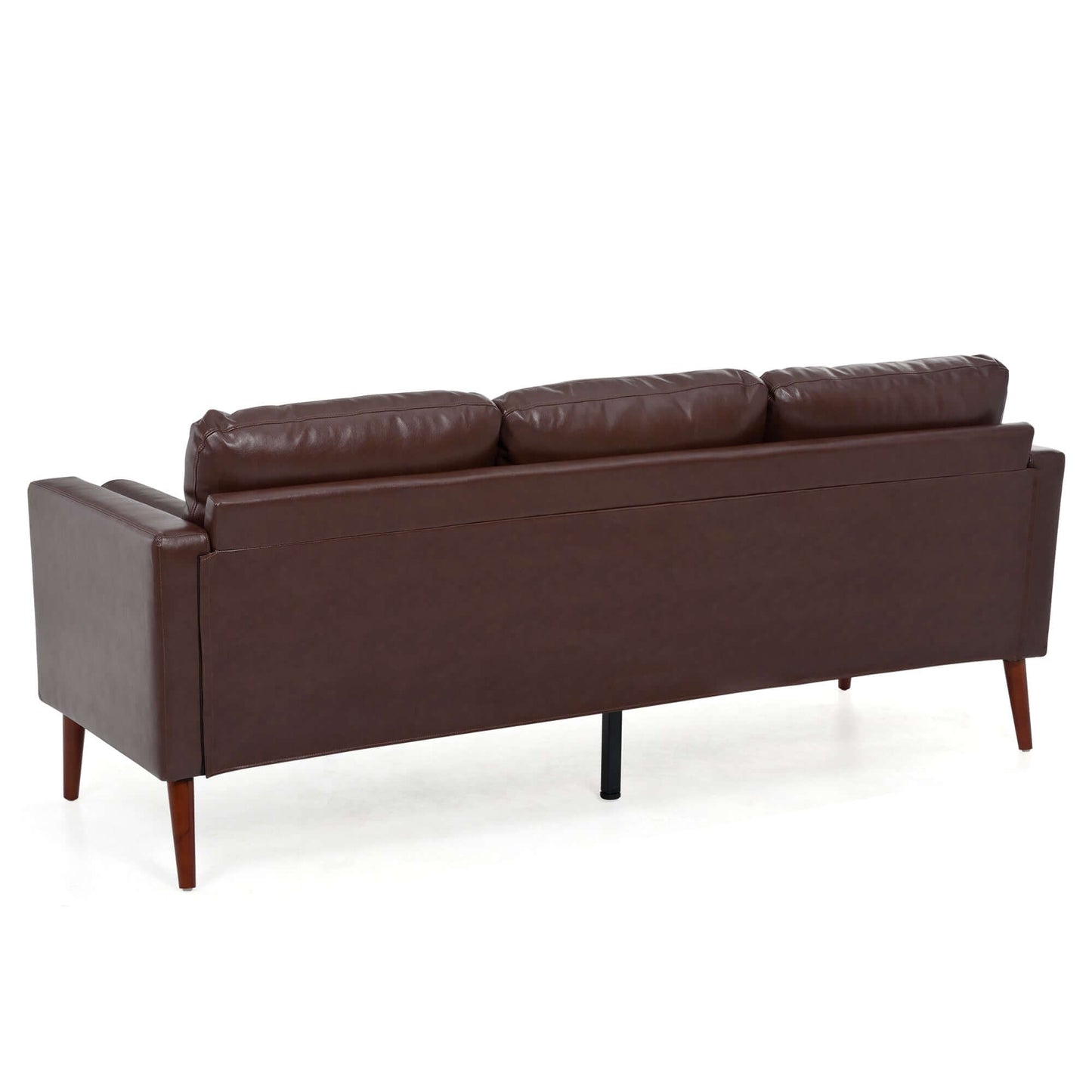 MCM Faux Leather 3 Seat Sofa 77"