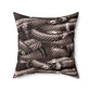 Spun Polyester Designer Square Pillow - Snakes - Revel Sofa 