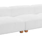 Tayte Big Deep Seated Modular Corduroy Sofa Couch, White (150")