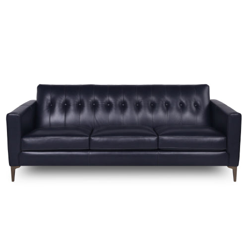 Liberty MCM Tufted Back Leather Sofa 86" (3 Colors)