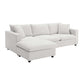 Modern Sectional Chaise Sofa Convertible Ottoman 4 Colors (100")