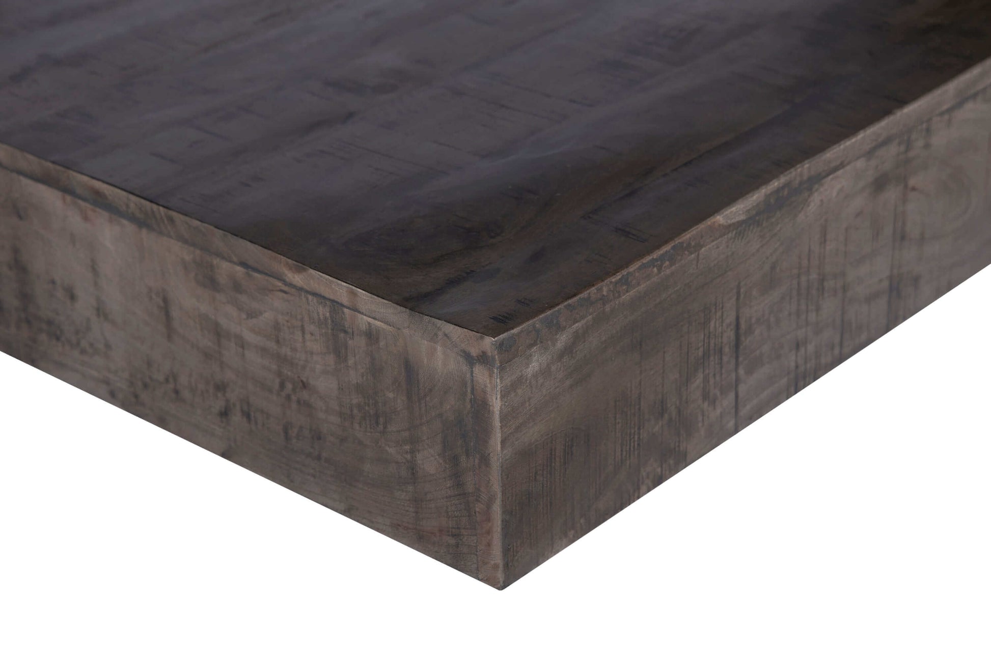 Charcoal Finish Solid Wood Low Profile Square Coffee Table 47" - Revel Sofa 