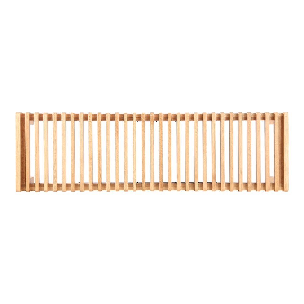 Rohe Solid Walnut Wood Slatted Bench 60" (2 Colors)