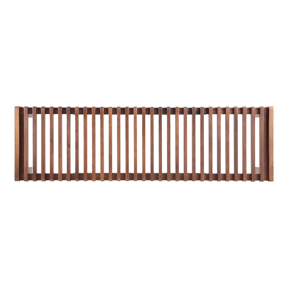 Rohe Solid Walnut Wood Slatted Bench 60" (2 Colors)