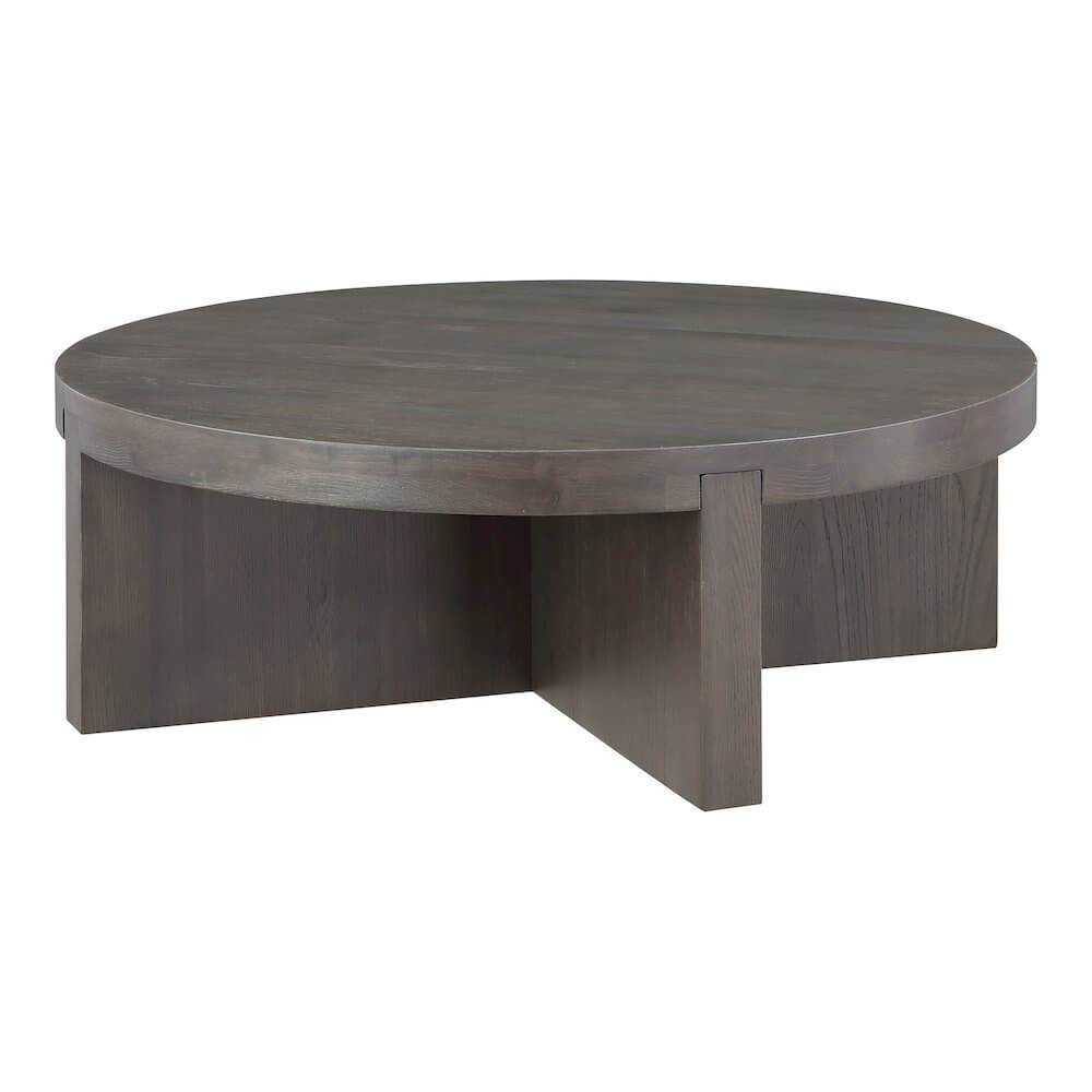 Folke Modern Solid Wood Round Coffee Table 38"