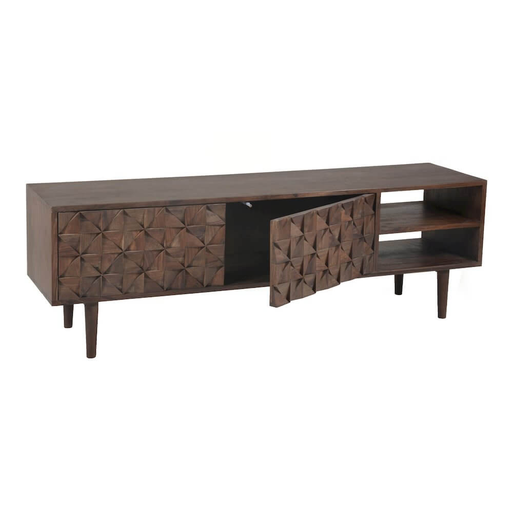 Pablo MCM Solid Wood Media Console & TV Stand 55" (2 Colors)