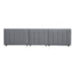 Lyric Channel Tufted Fabric Modular Sectional Sofa in Gray (Various Sizes - Customizable)