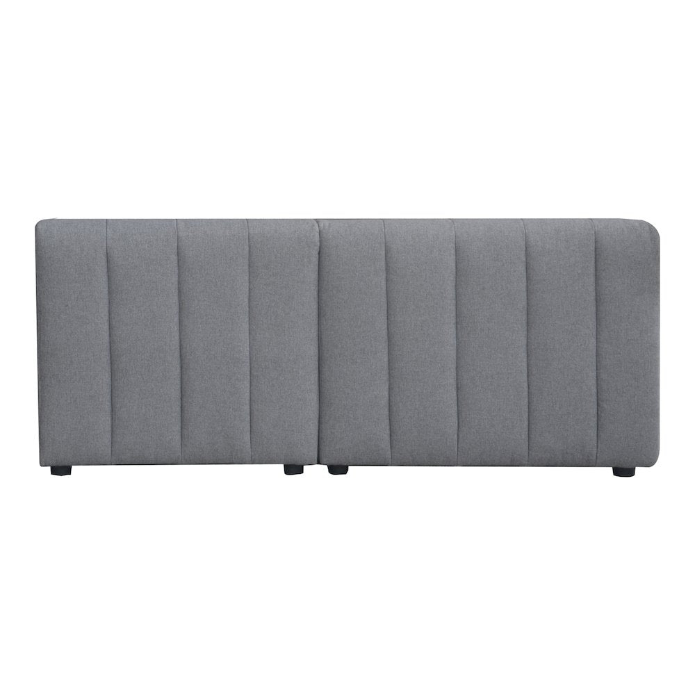 Lyric Channel Tufted Fabric Modular Sectional Sofa in Gray (Various Sizes - Customizable)