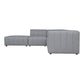 Lyric Channel Tufted Fabric Modular Sectional Sofa in Gray (Various Sizes - Customizable)