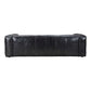 Kirby Luxury Black Genuine Leather Sofa 96"