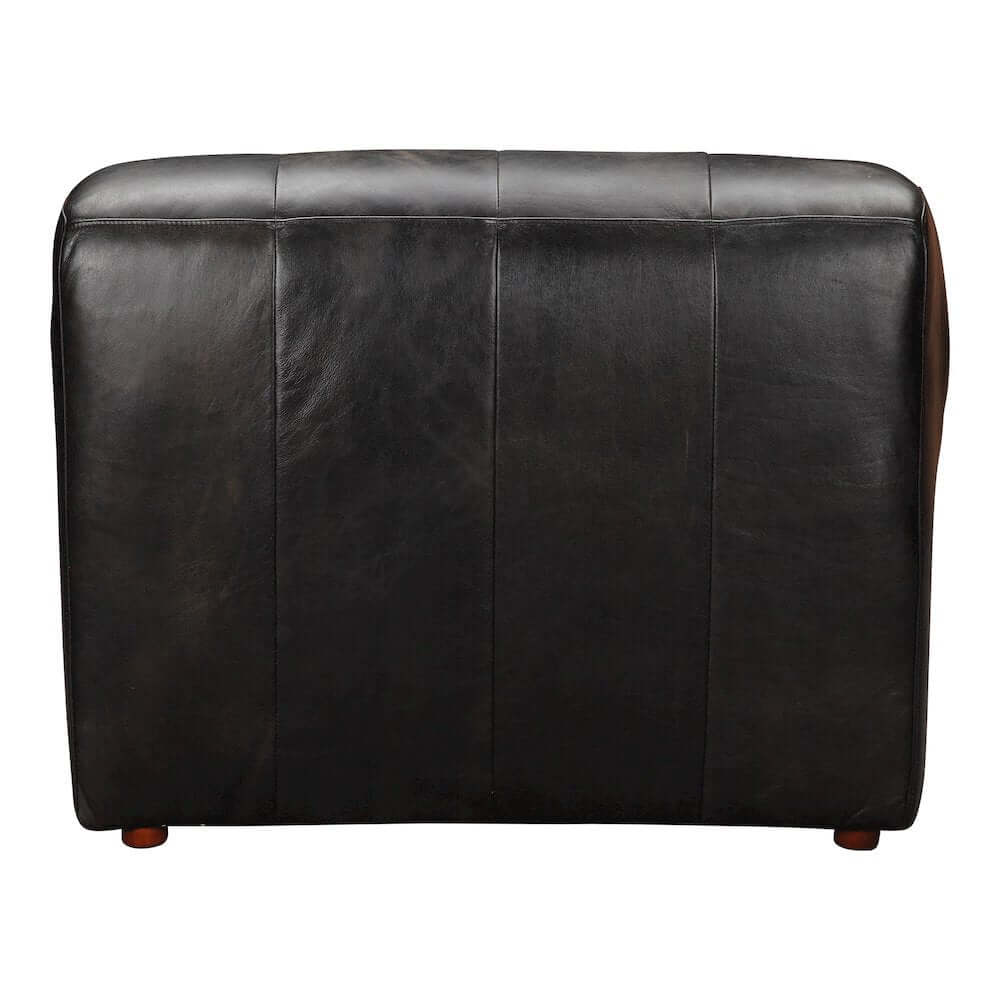 Ramsay Modular Sectional Sofa in Black Buffalo Leather 108"