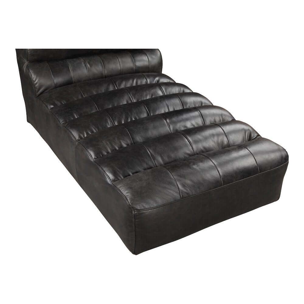 Ramsay Modular Sectional Sofa in Black Buffalo Leather 108"