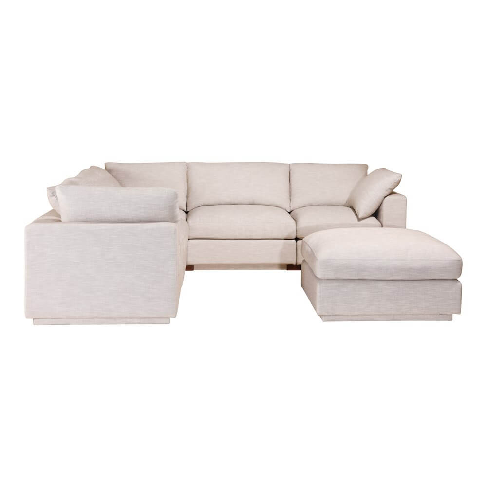 Justin Modern Luxury Modular Sectional in Gray