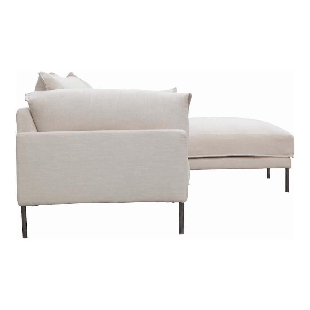 Jamara Modern Chaise Sofa Sectional 112" (2 Colors)