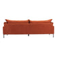 Jamara MCM Styled Orange Auburn Fabric Sofa 94"