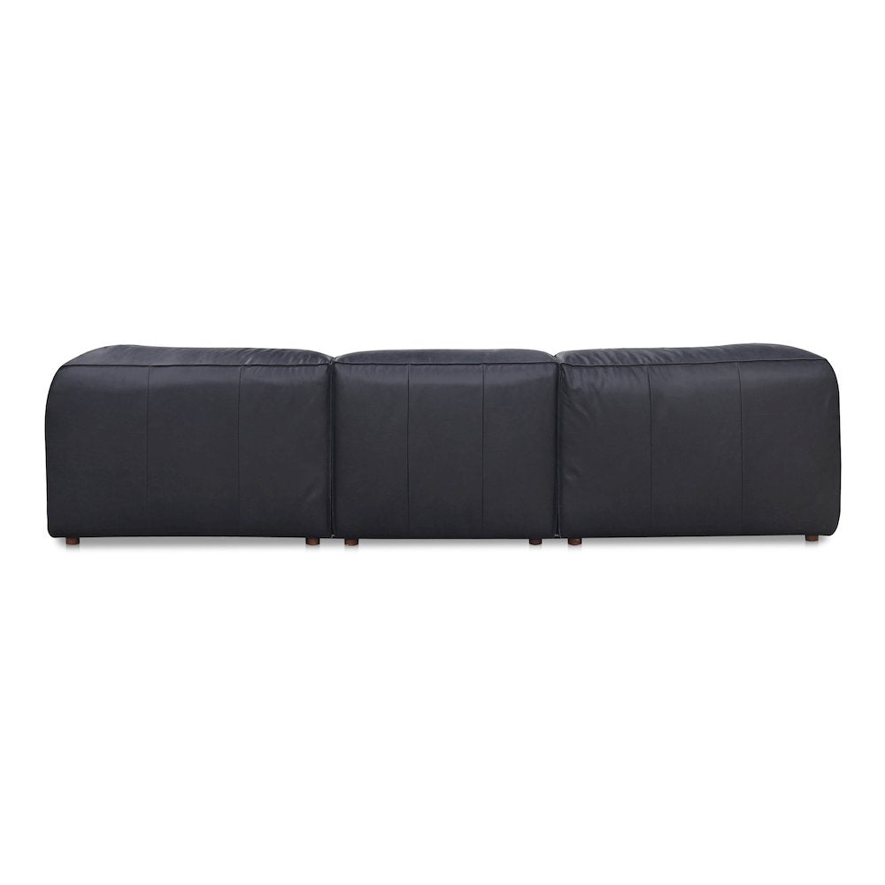 Form Black Genuine Leather Modular Sectional Sofa (2 Sizes)