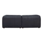 Form Modular 3 Piece Black Genuine Leather Lounge Sofa (91")